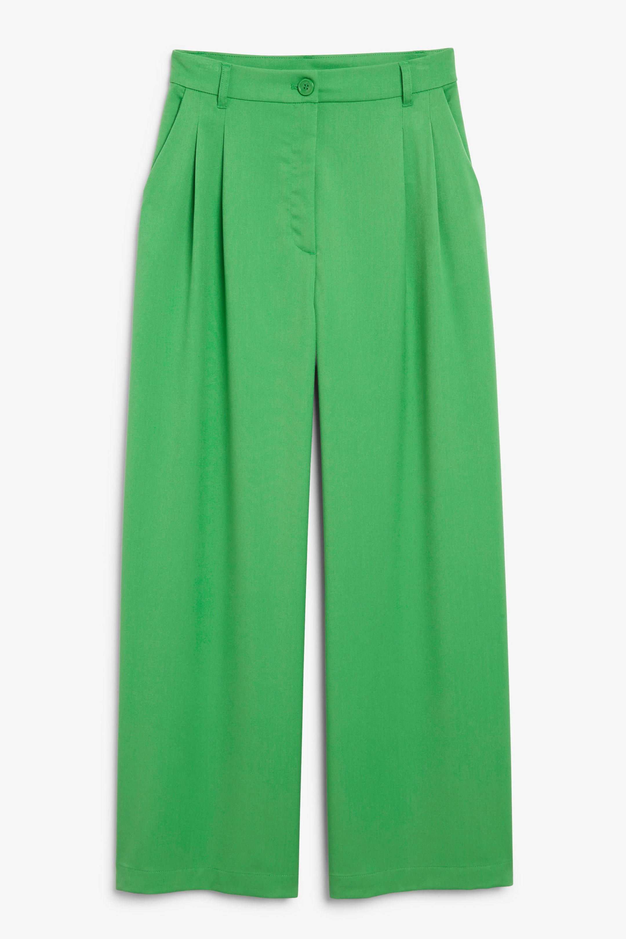 Knallgrün - Hose mit weitem Bein - 0
