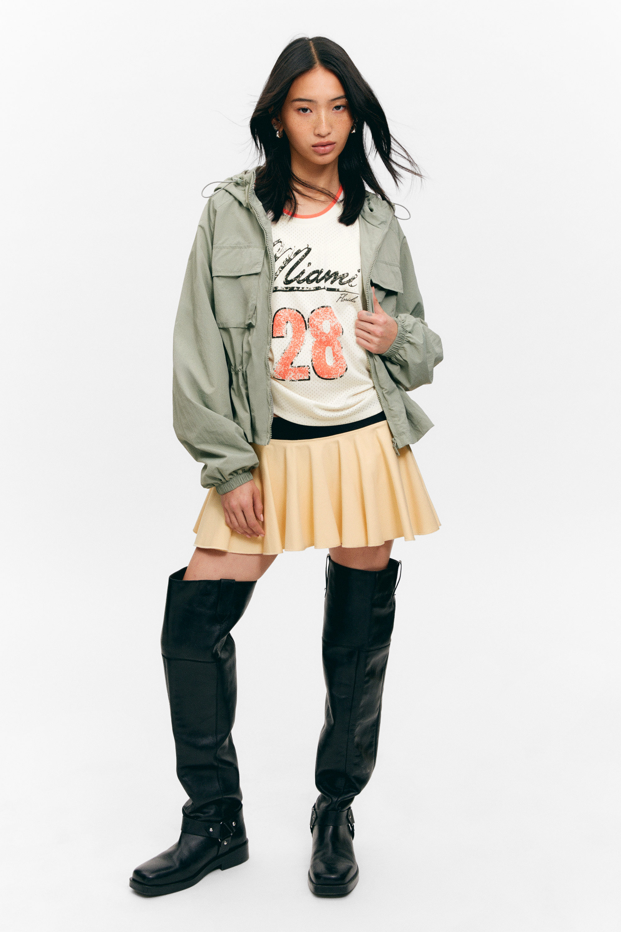 Dusty Khaki Green - Windbreaker Nylon Jacket - 2