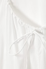 Weiß - Abgestuftes Maxikleid aus Baumwollpopeline - 6