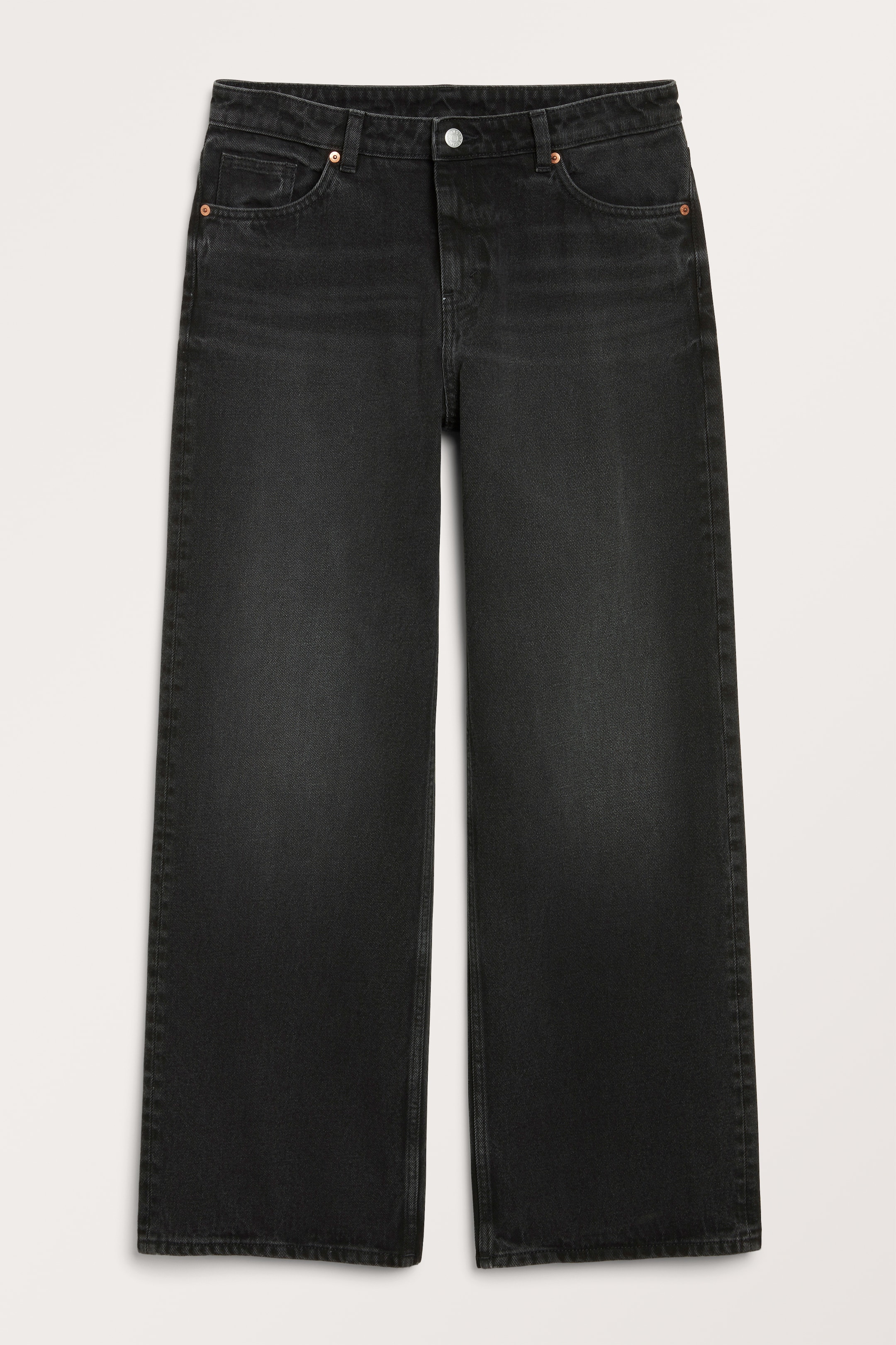 View larger image: Naoki low waist loose jeans - Washed black - Ladies | H&M GB 1