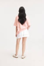 Light Pink - Snake Heart - Oversized Cotton T-shirt - 3
