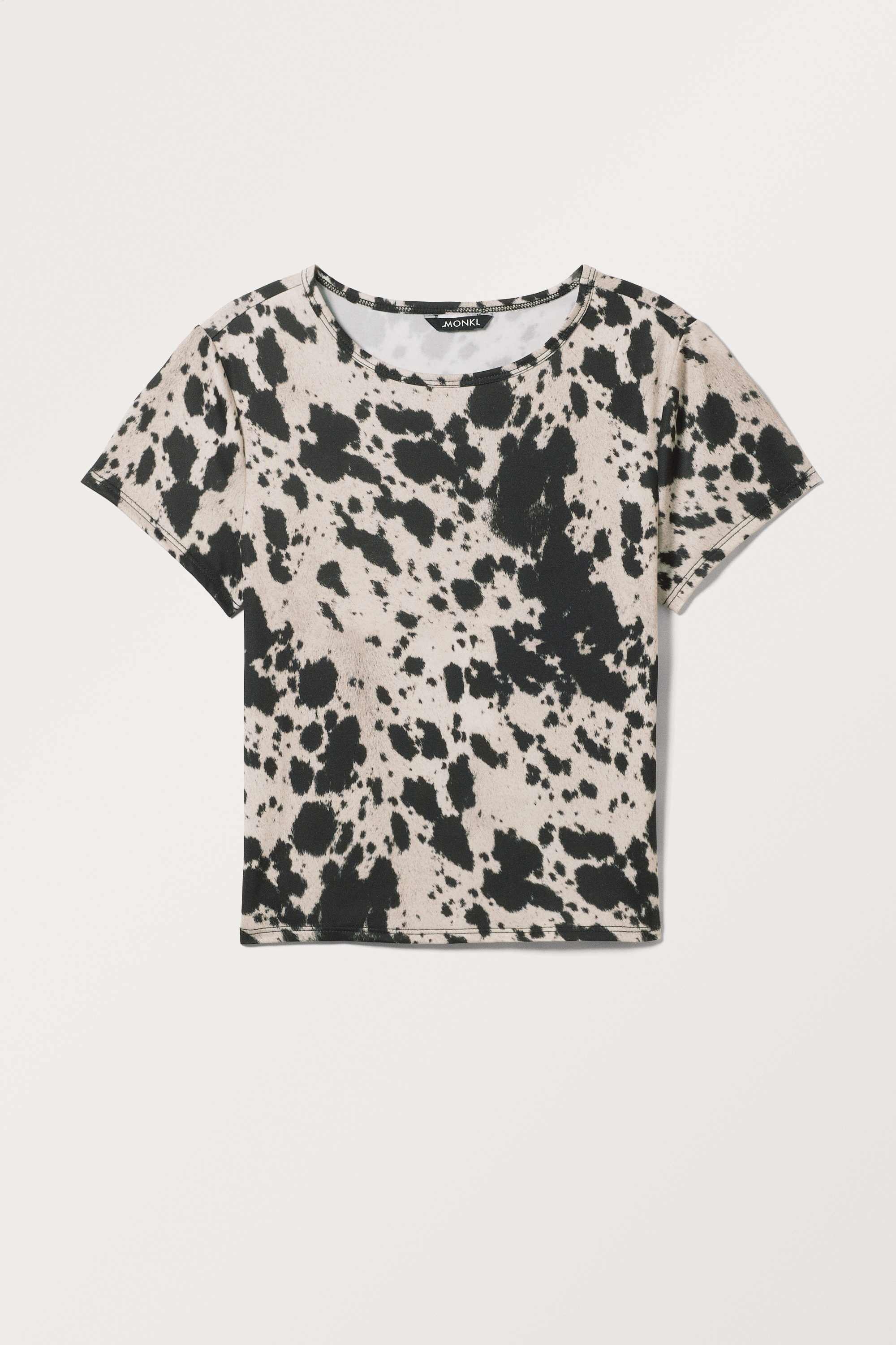 Staubiges Weiß – Kuhmuster - Kurzes T-Shirt - 3