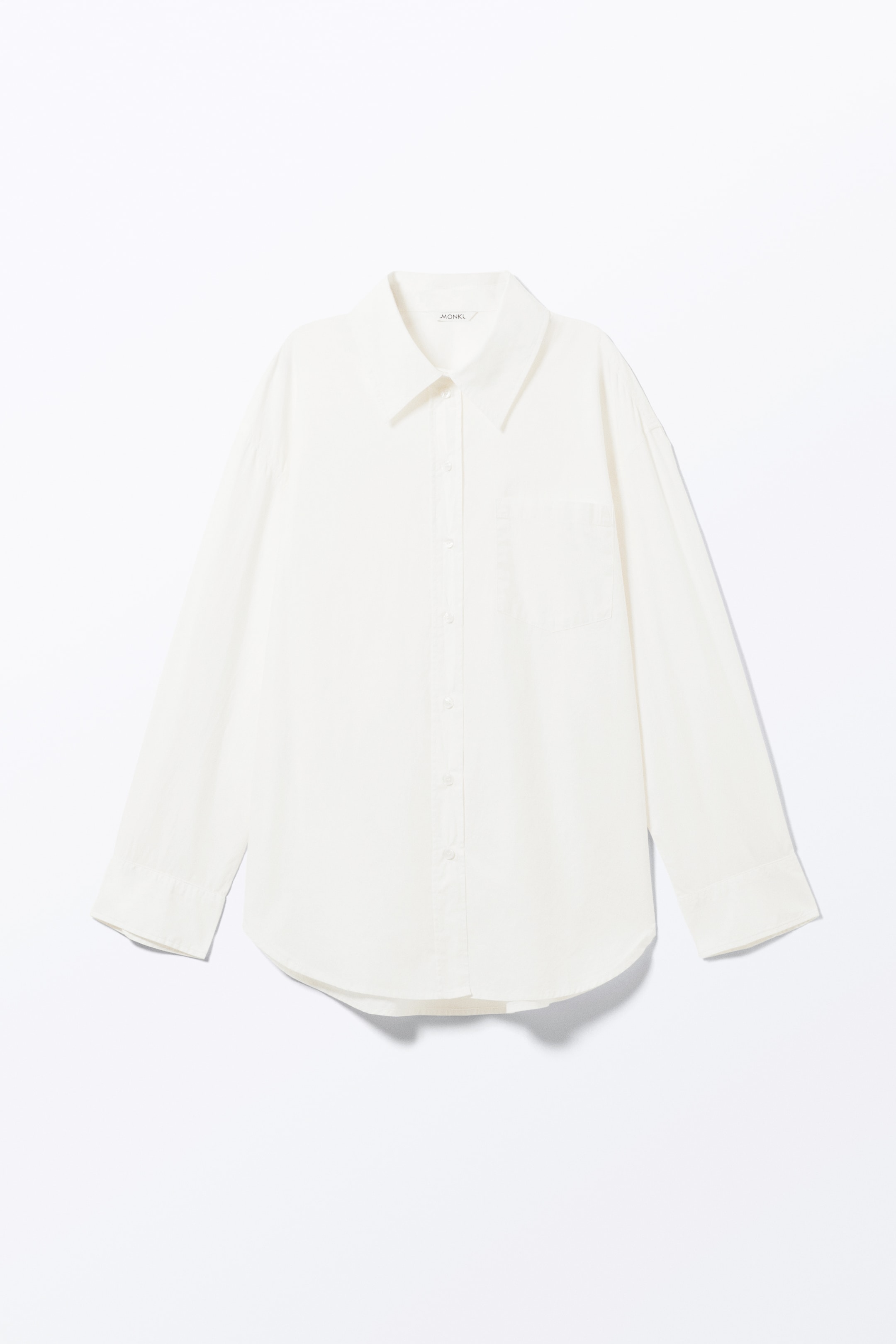 Grösseres Bild ansehen: Langärmeliges Oversize-Hemd aus Popeline - Weiß - DAMEN | H&M CH 4