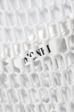 Blanc - Top dos nu avec liens à nouer - 5