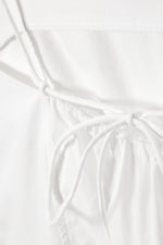 Blanc - Top en popeline avec lien de serrage - 5