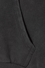 Black - Cropped Zip Hoodie - 1