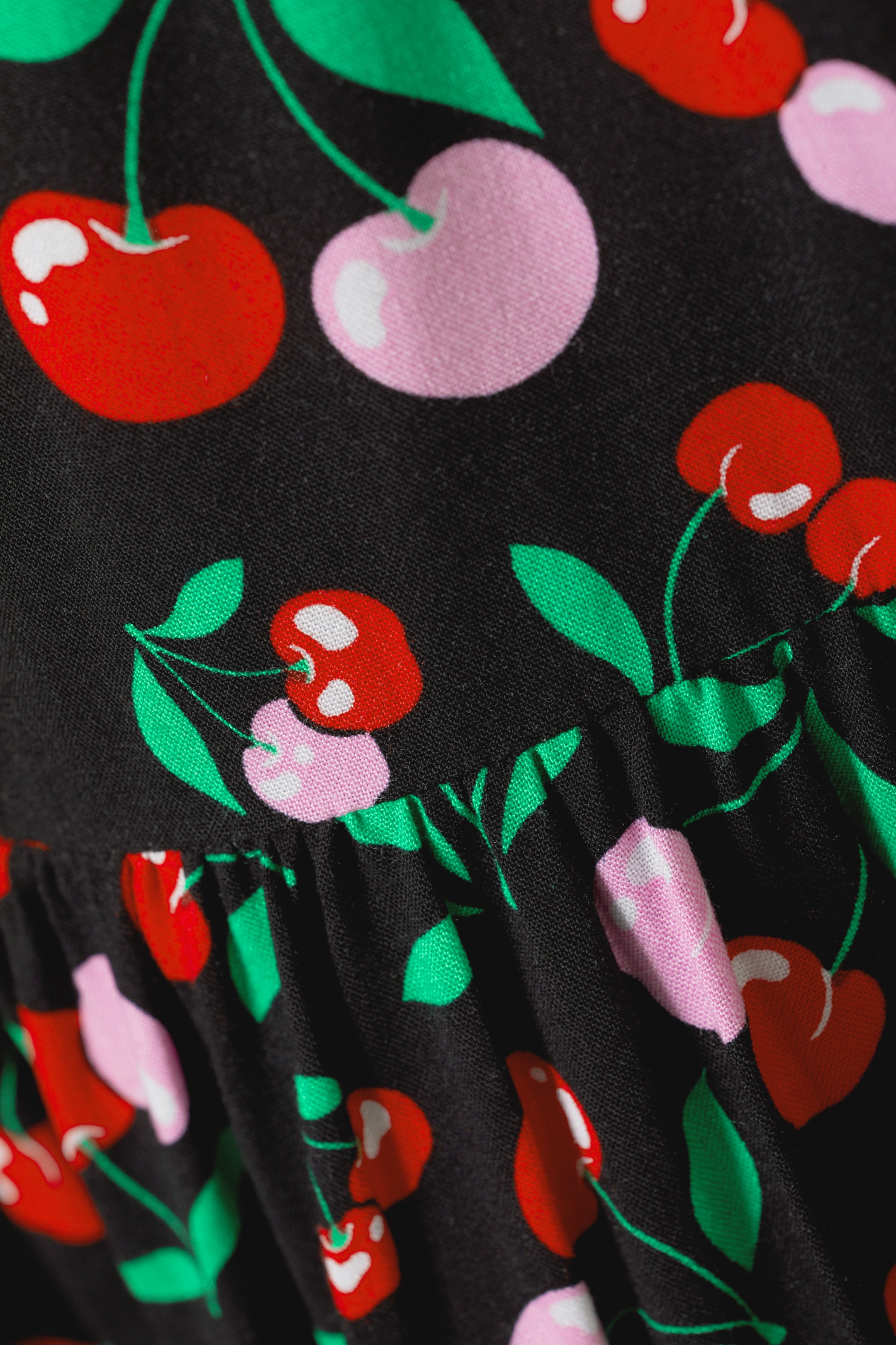 View larger image: Maxi flounce skirt - Black With Cherry Print - Ladies | H&M GB 2