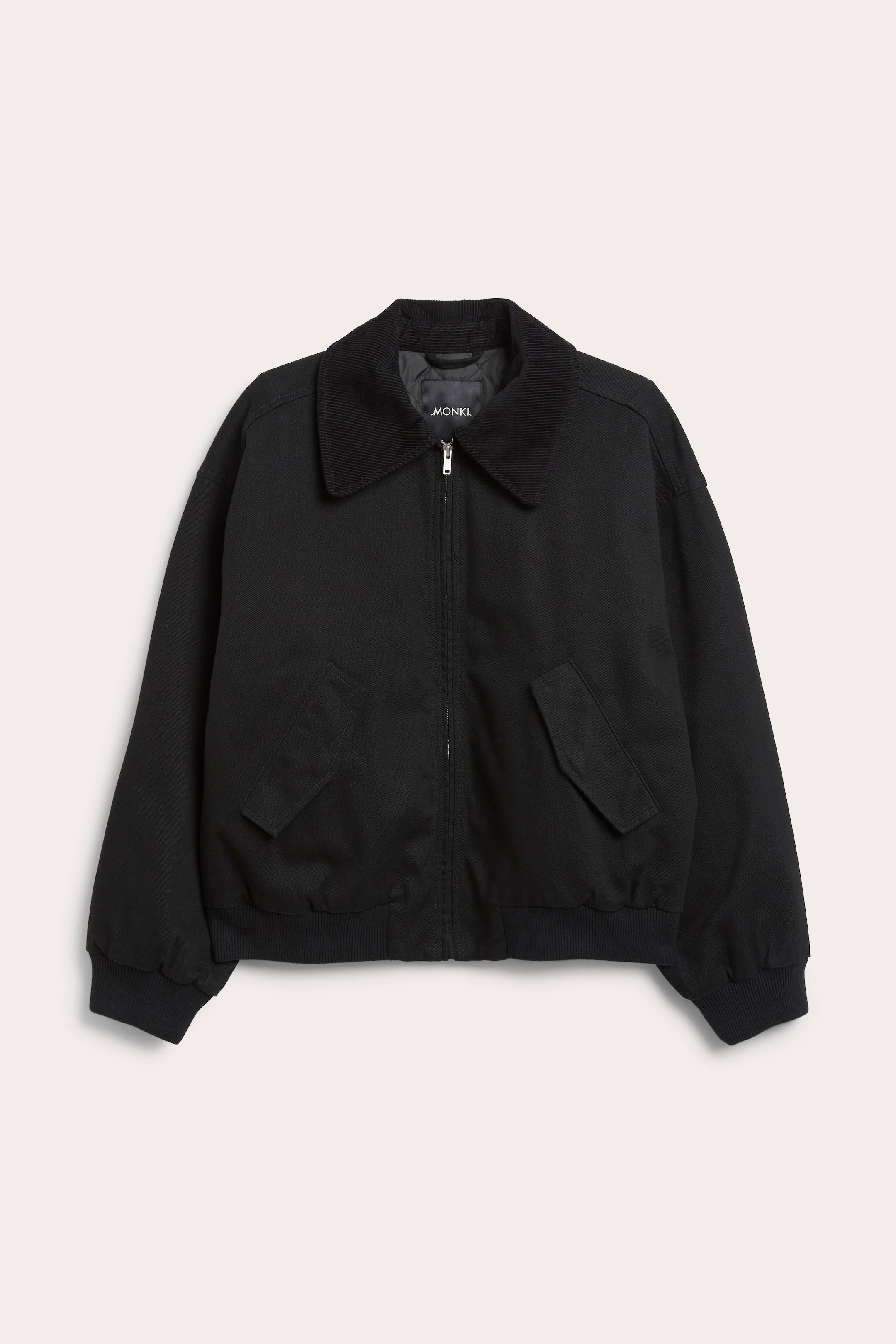 View larger image: Corduroy collar bomber jacket - Black - Ladies | H&M GB 1