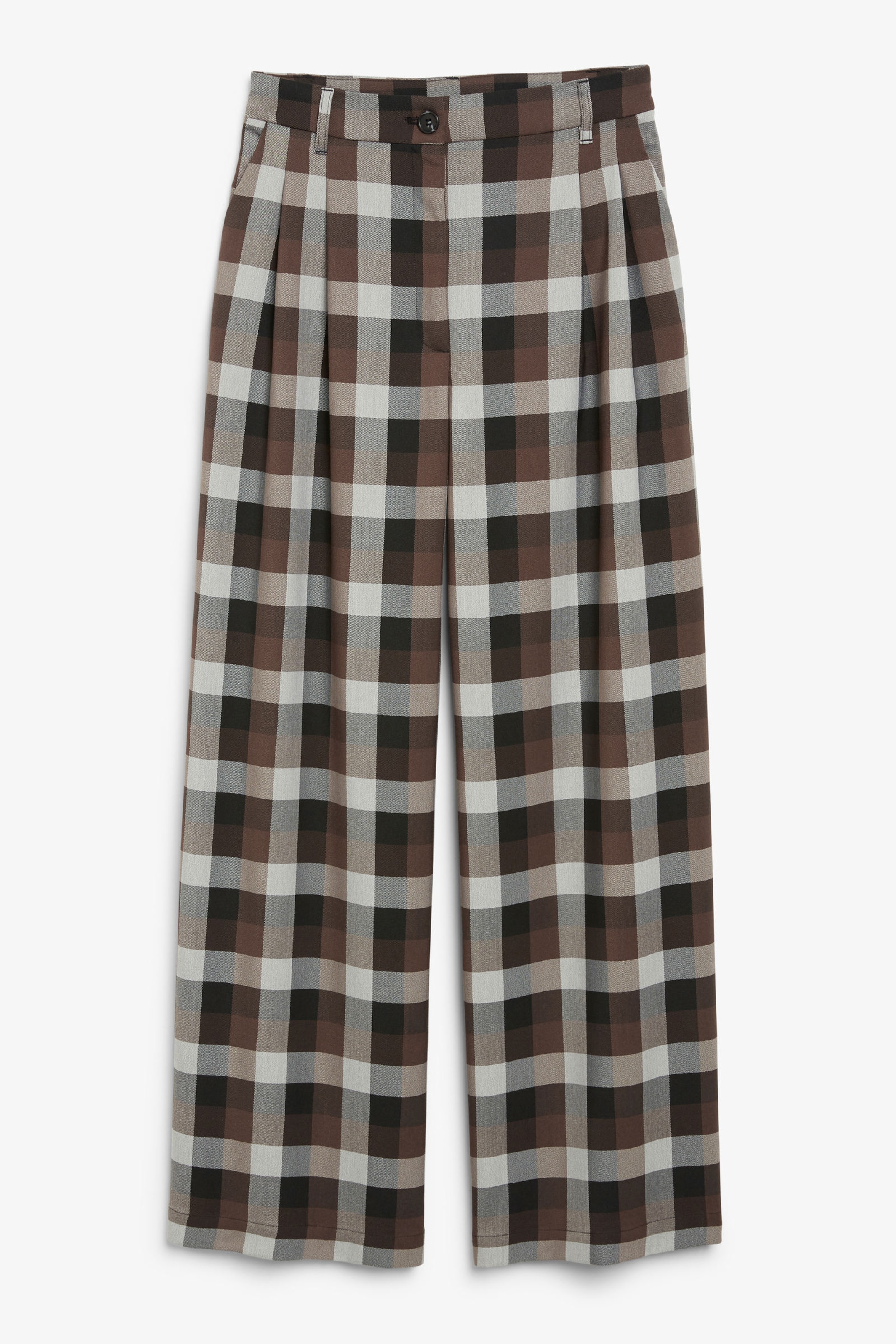 Mole dark checks - Wide Leg Trousers - 0