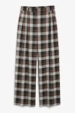 Mole dark checks - Wide Leg Trousers - 0
