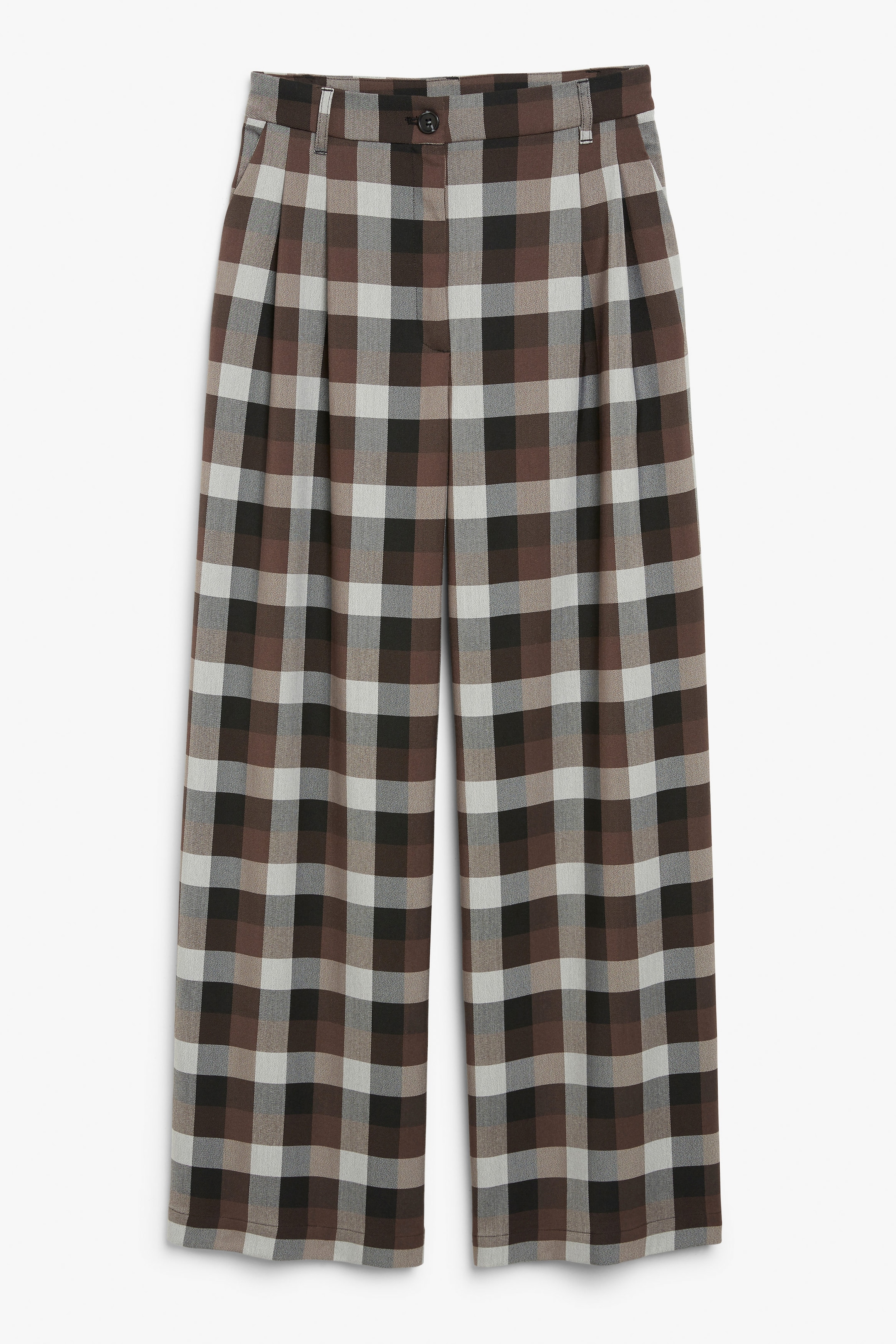 Mole dark checks - Wide Leg Trousers - 0