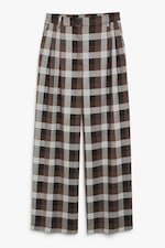 Mole dark checks - Wide Leg Trousers - 0
