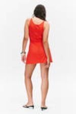 Bright Red - Mini Jersey Tank Dress - 3