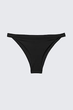 Schwarz - Tanga-Bikinihöschen - 0