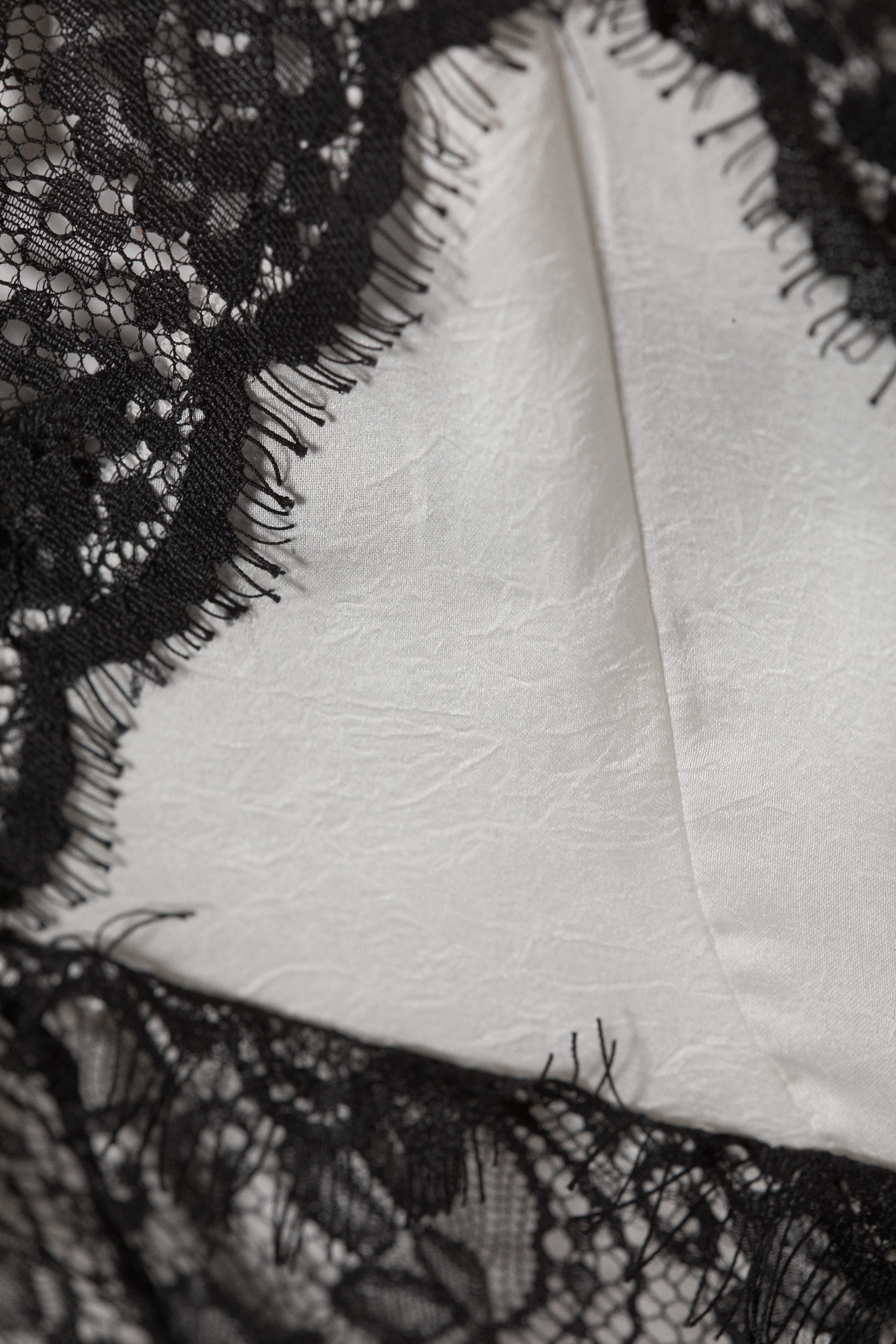 White - Lace-Trim A-line Mini Slip Dress - 5