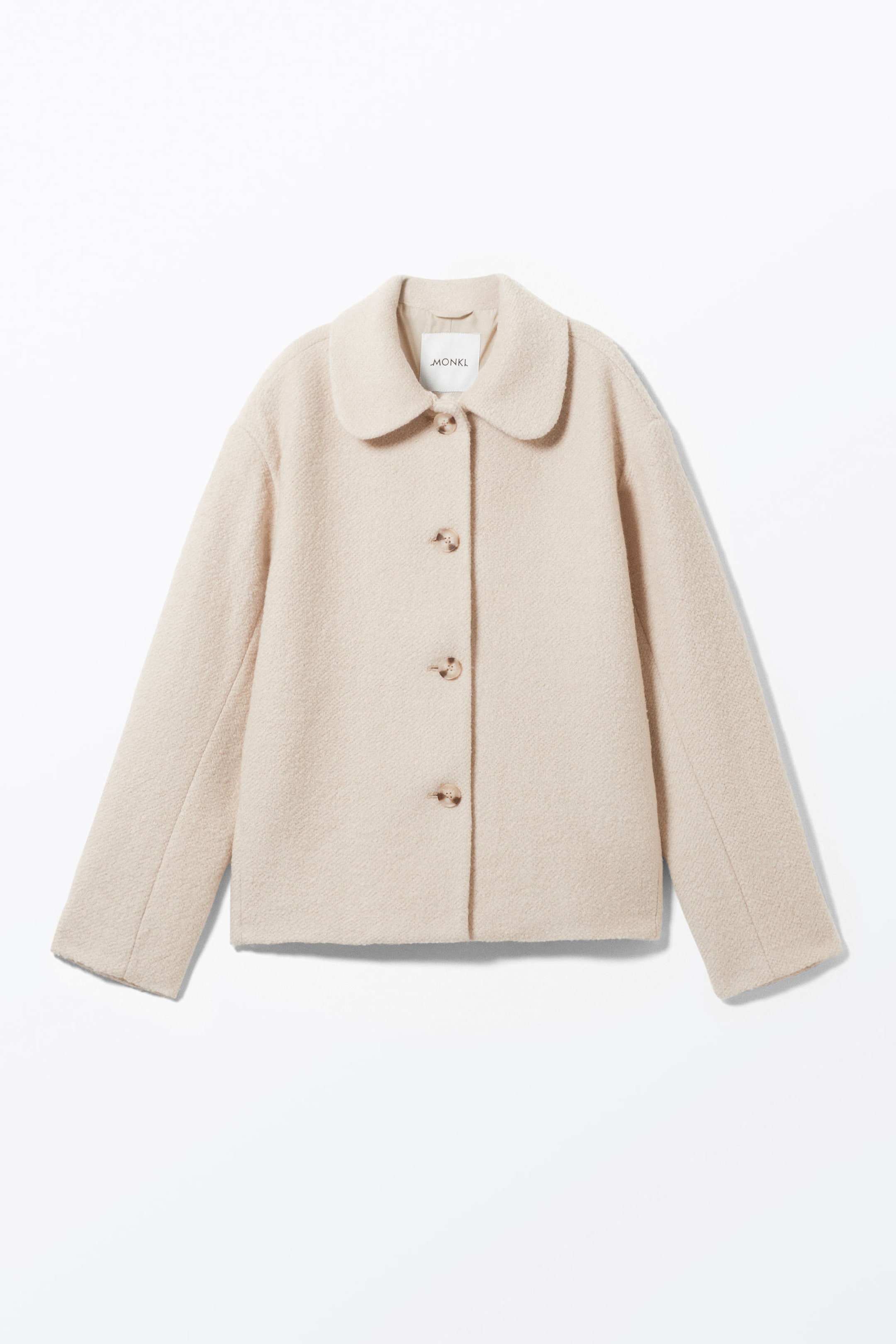Light Beige - Single-breasted Wool Blend Jacket - 4