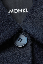 Marinblå - Enkelknäppt jacka i ullblandning - 5