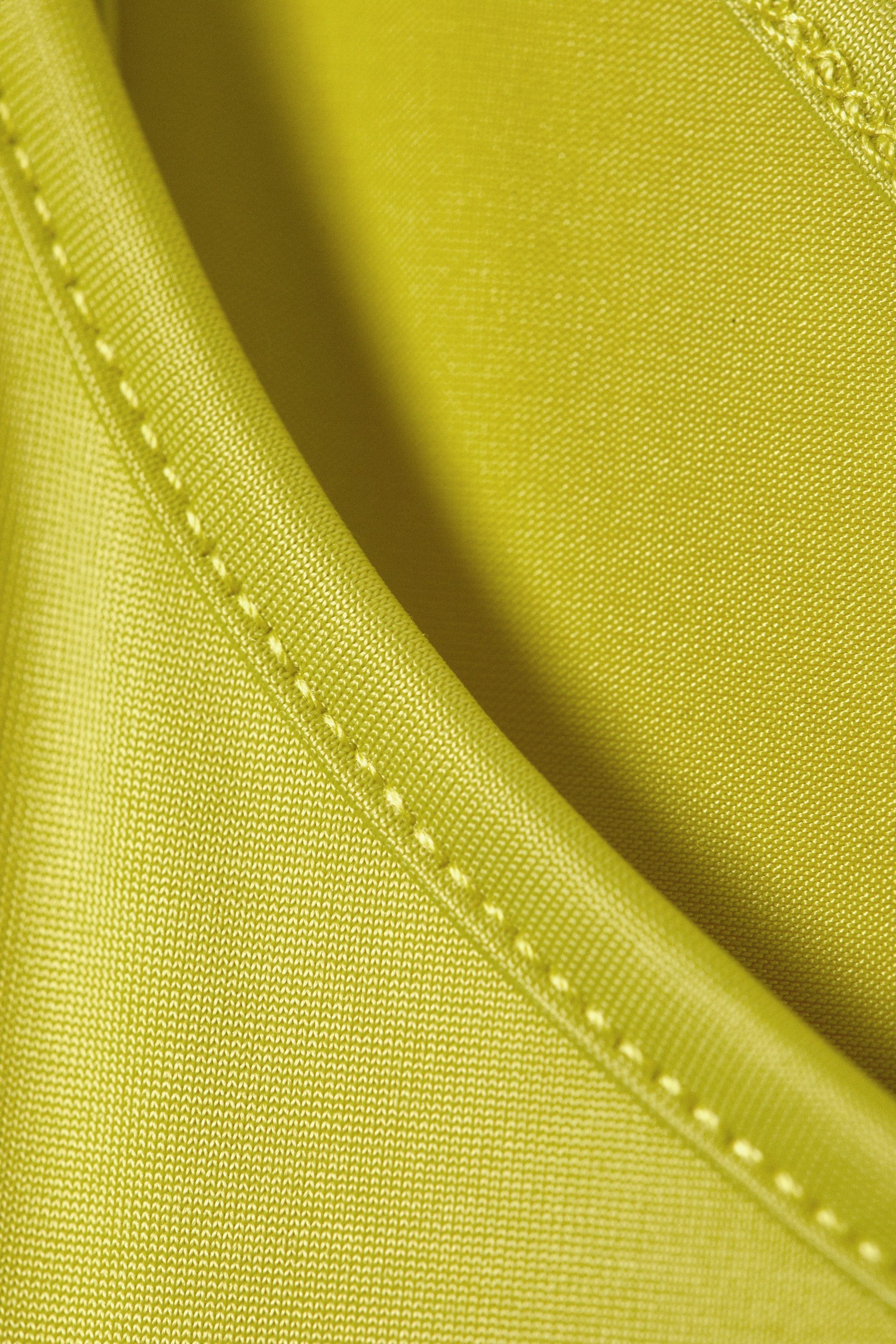 Bright Yellow - Asymmetric Strap Tie Mini Dress - 5