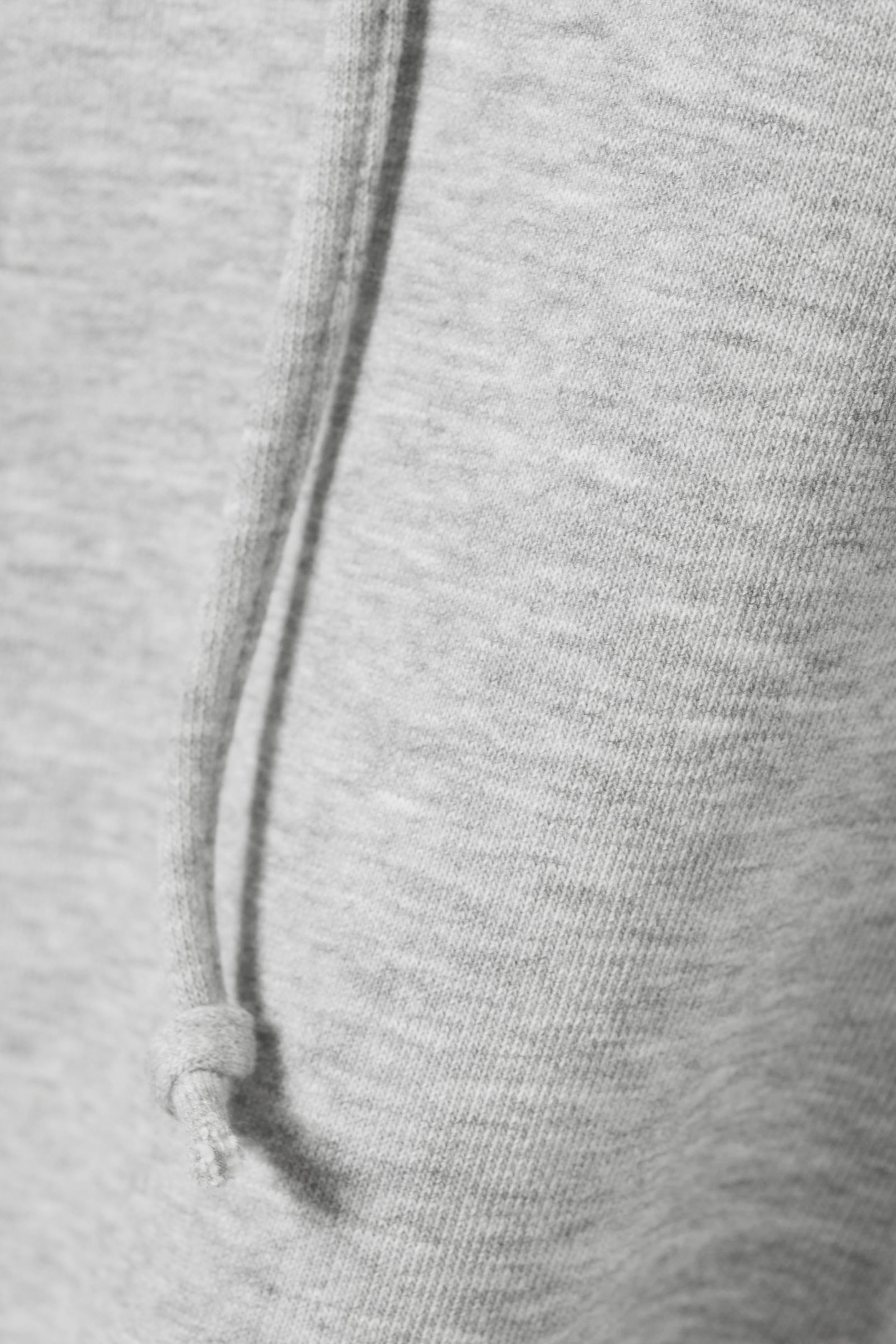Grey Melange - Cropped Terry Pyjama Hoodie - 4