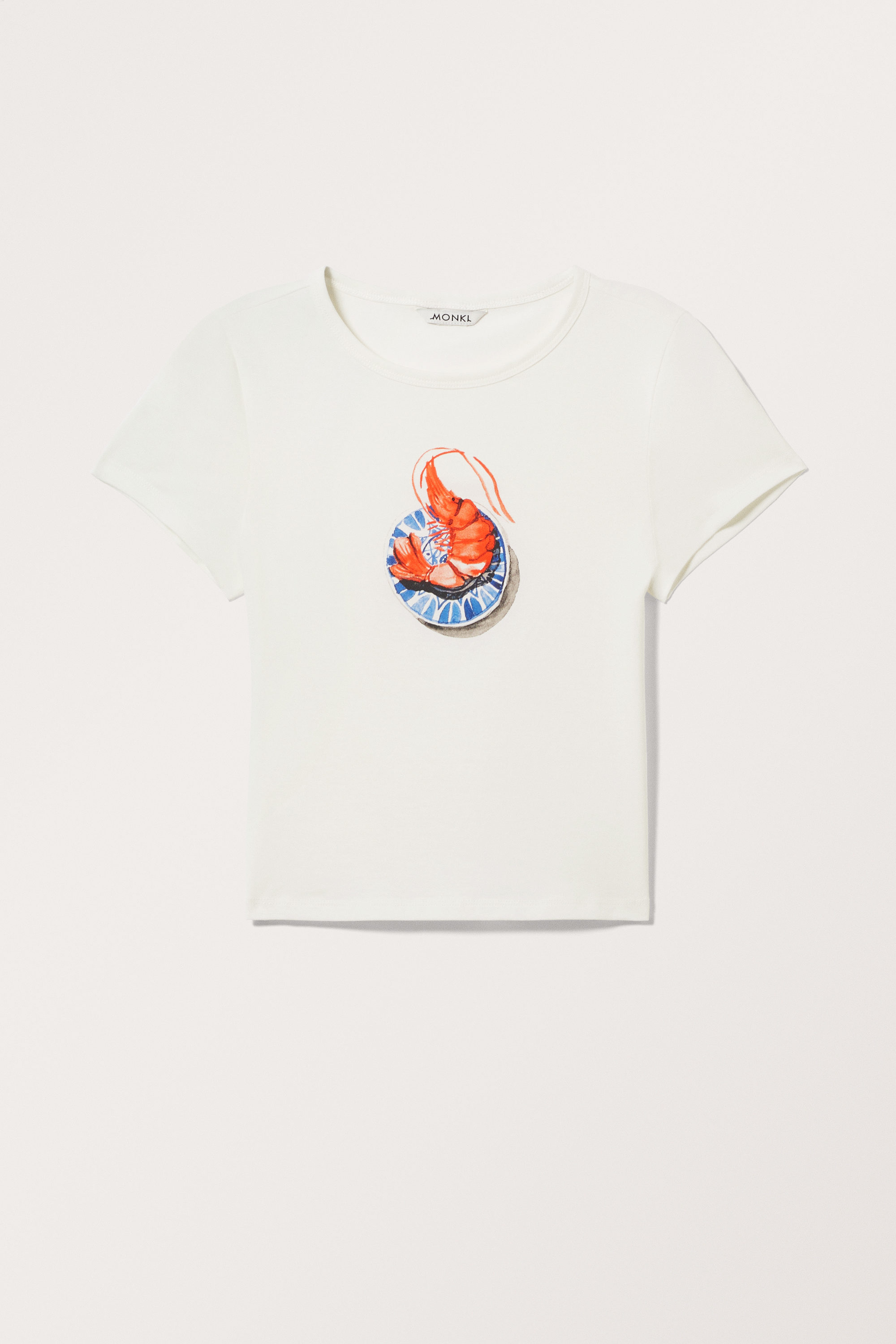 Shrimp On A Plate - Cropped tshirt - 0