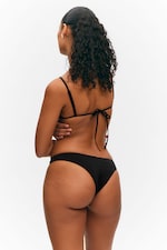 Black - Brazilian Cut Bikini Bottoms - 2