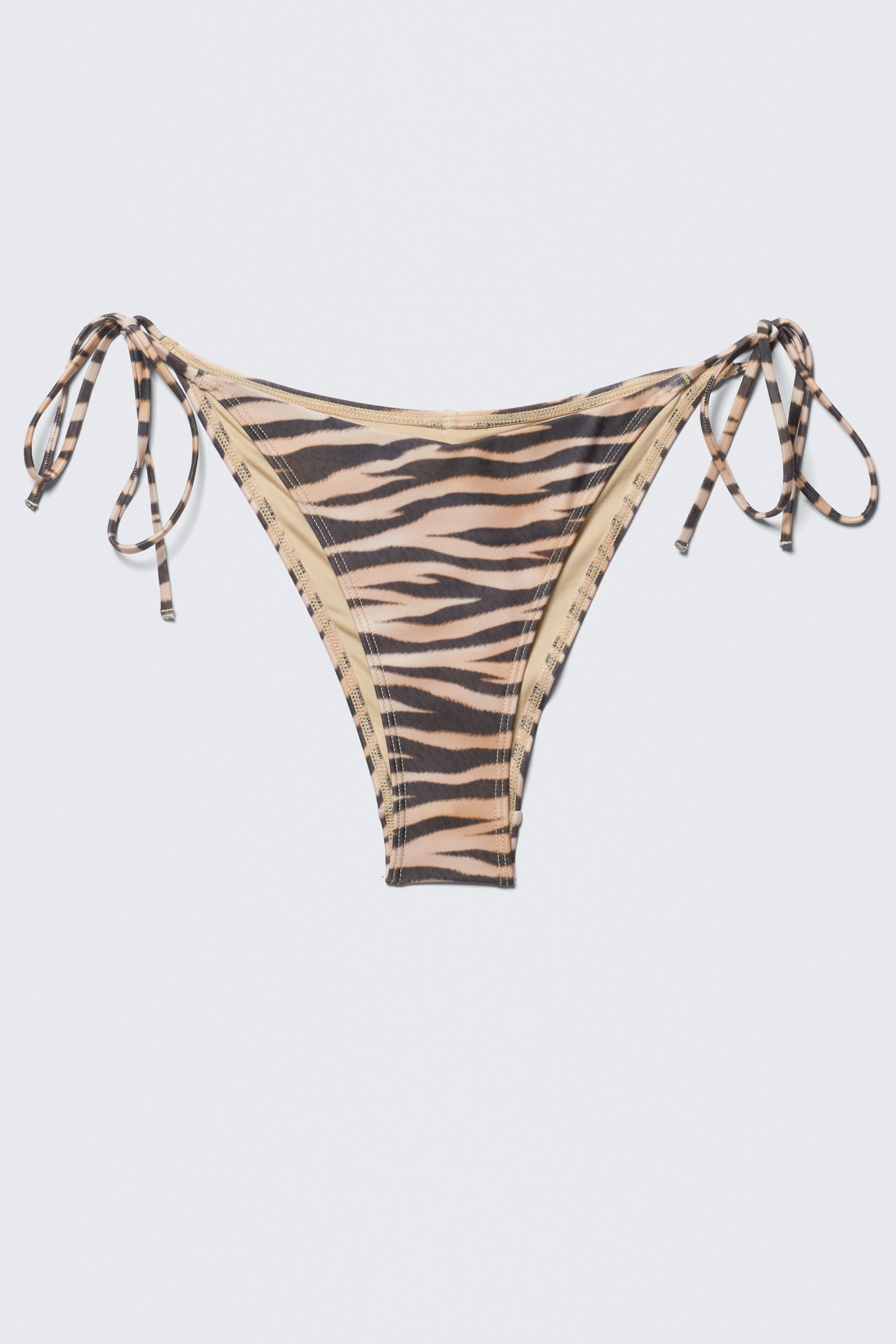 Tiger-striped - Strappy Printed Bikini Bottoms - 3