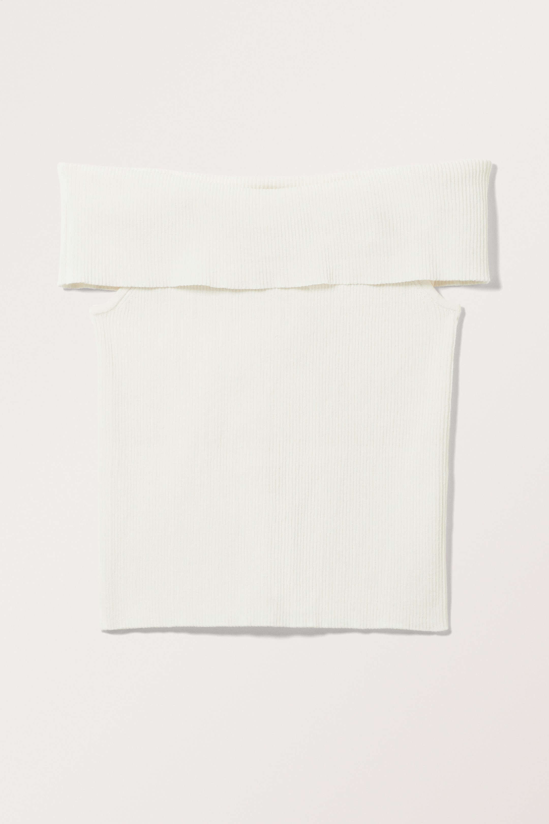 View larger image: Knitted Off-Shoulder Top - White - Ladies | H&M GB 1