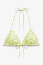 Lime zebra - Triangle bikini top - 0