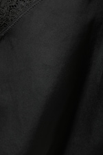 Black - Lace Satin Strap Top - 1