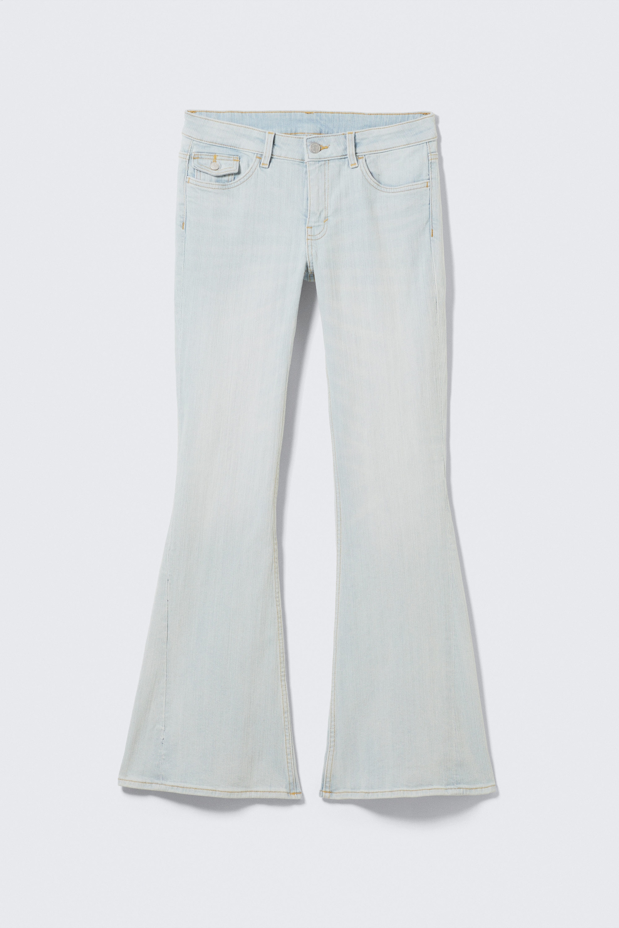 Sky Blue - Light Blue - Cheri Low Waist Flared Jeans - 5