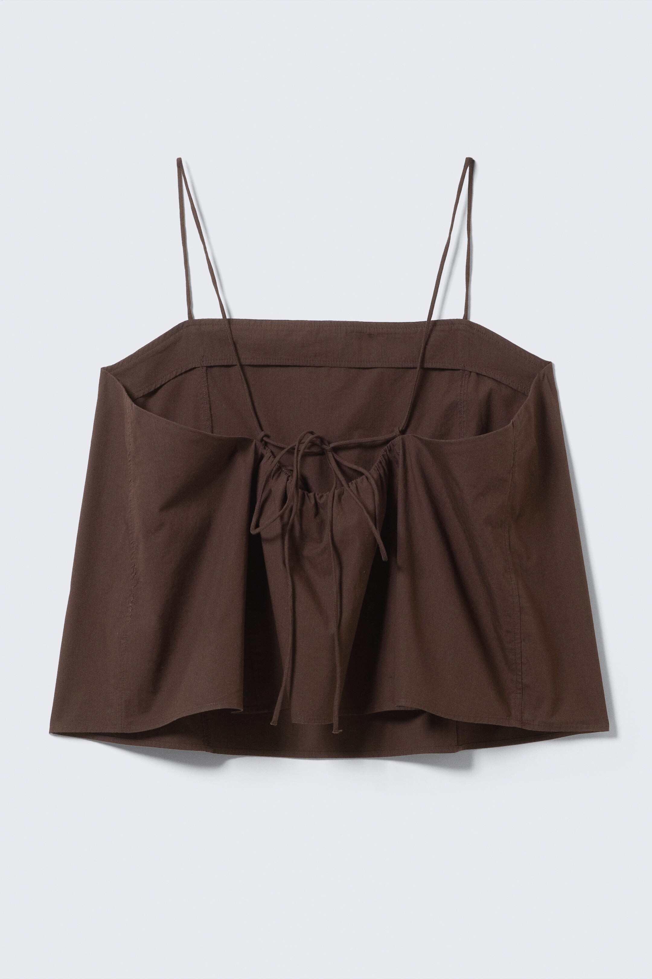 Se større billede: Top af poplin med snøre - Mørkebrun - DAME | H&M DK 6