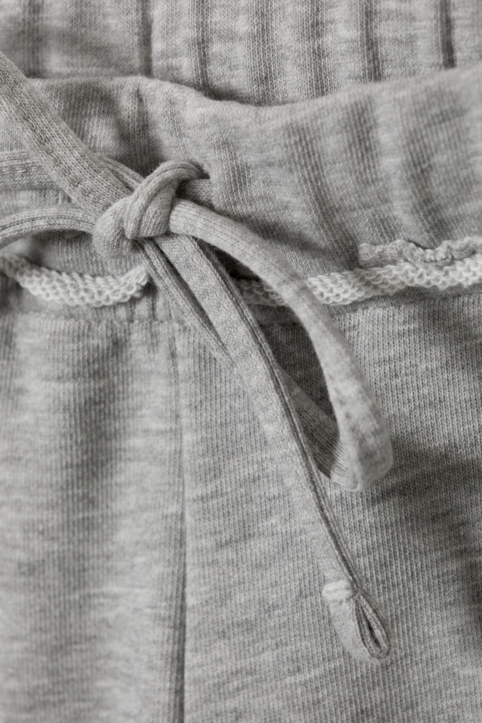Soft Terry Pyjama Bottoms - Grey Melange/Dusty Blue - 3