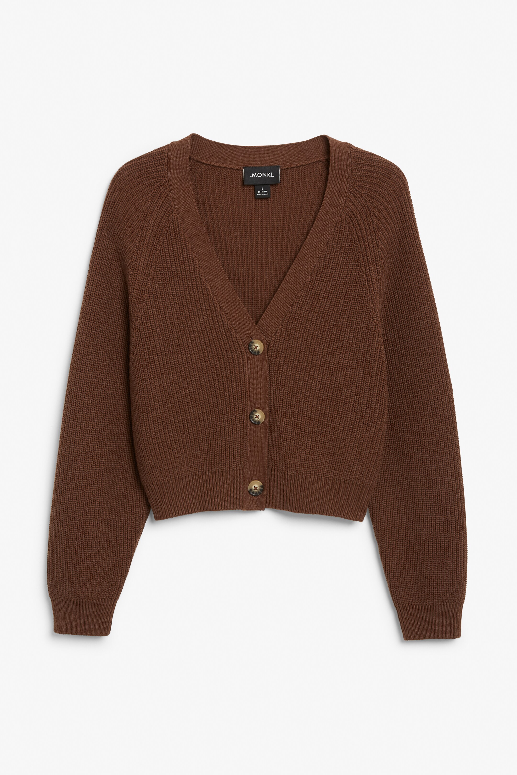 View larger image: Chunky cropped cardigan - Brown - Ladies | H&M GB 1