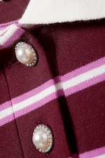 Burgundy - Long Sleeve Rugby Polo Top - 1