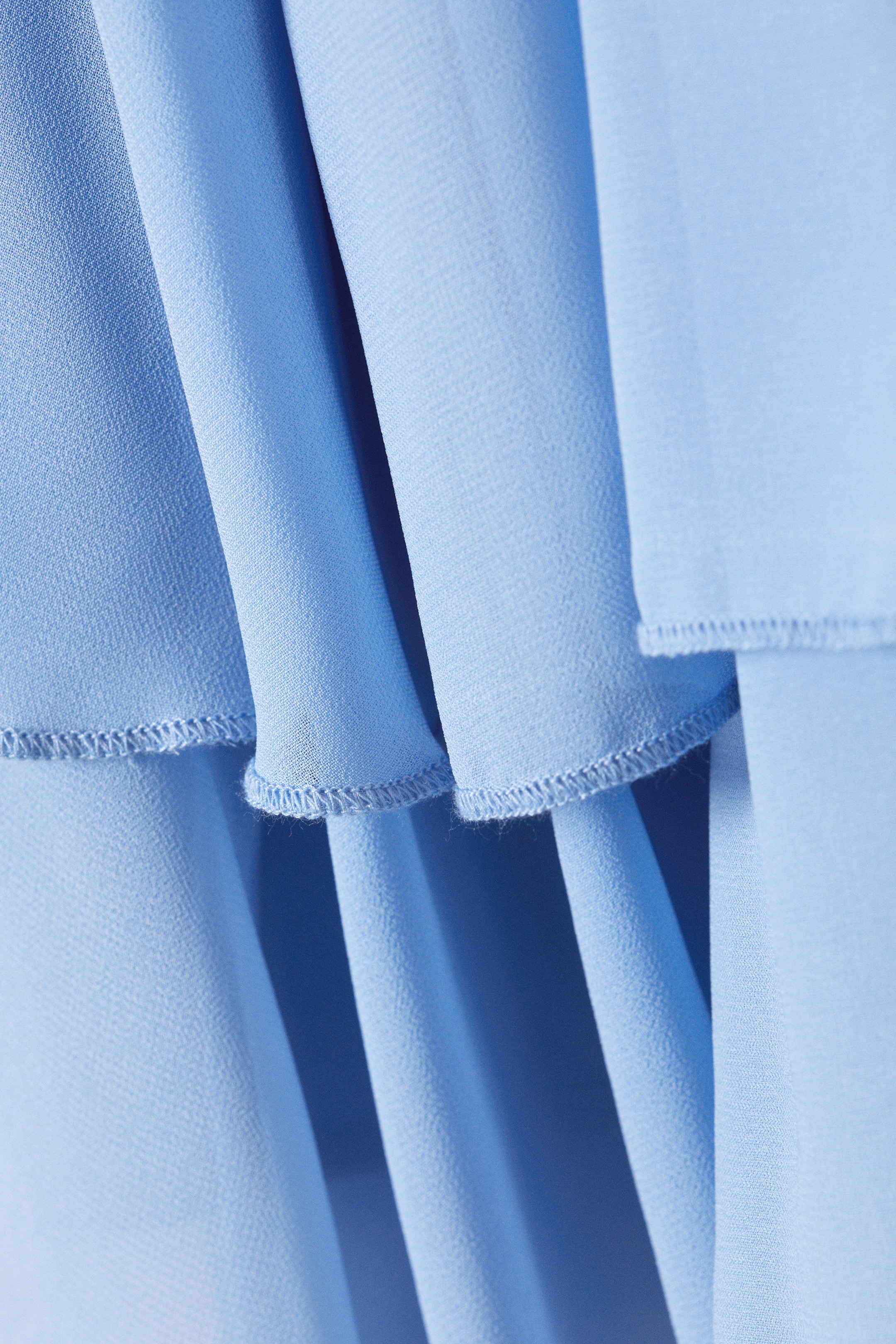 Bleu ciel - Mini-jupe à volants - 5