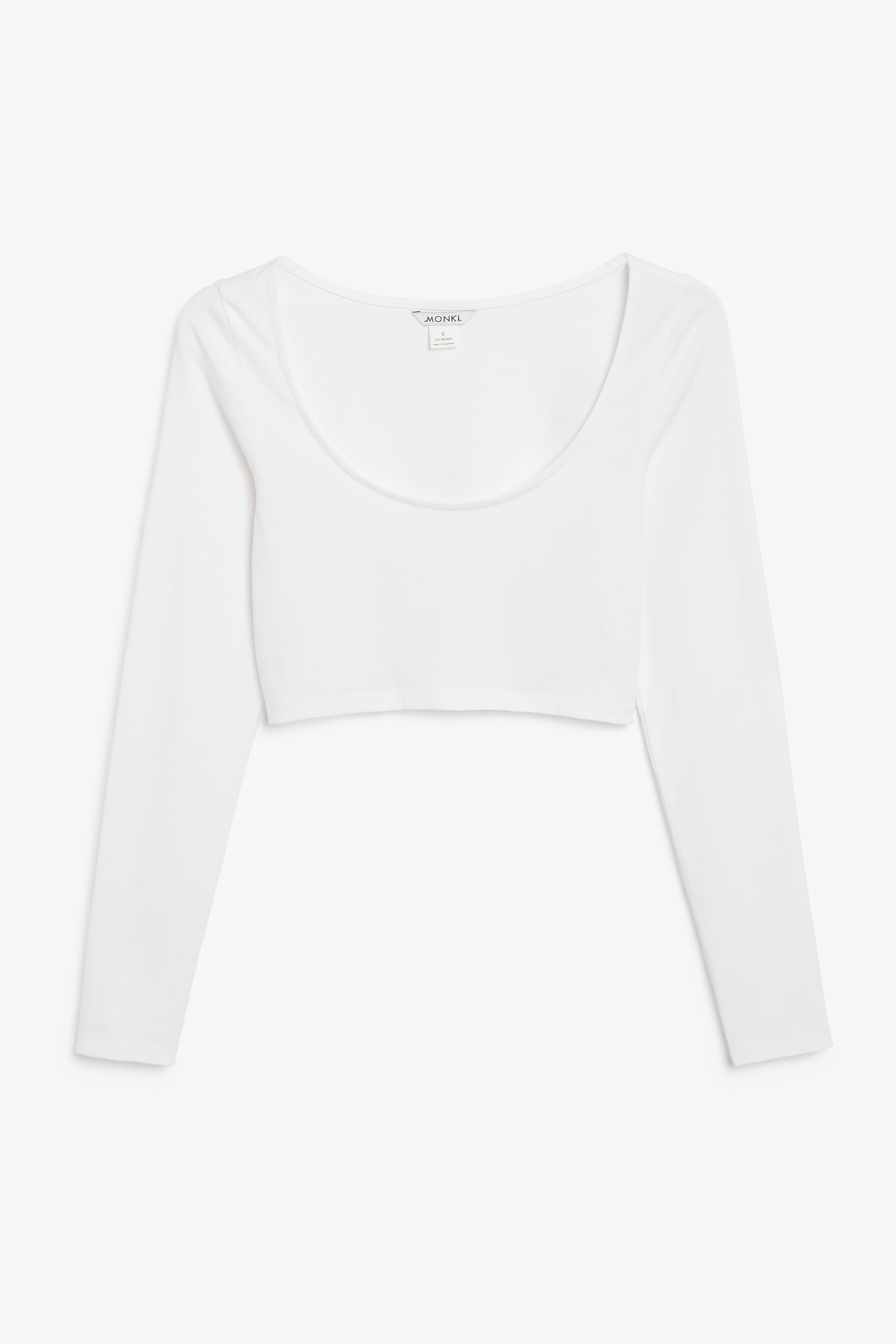 View larger image: Round neck crop top - White - Ladies | H&M GB 1
