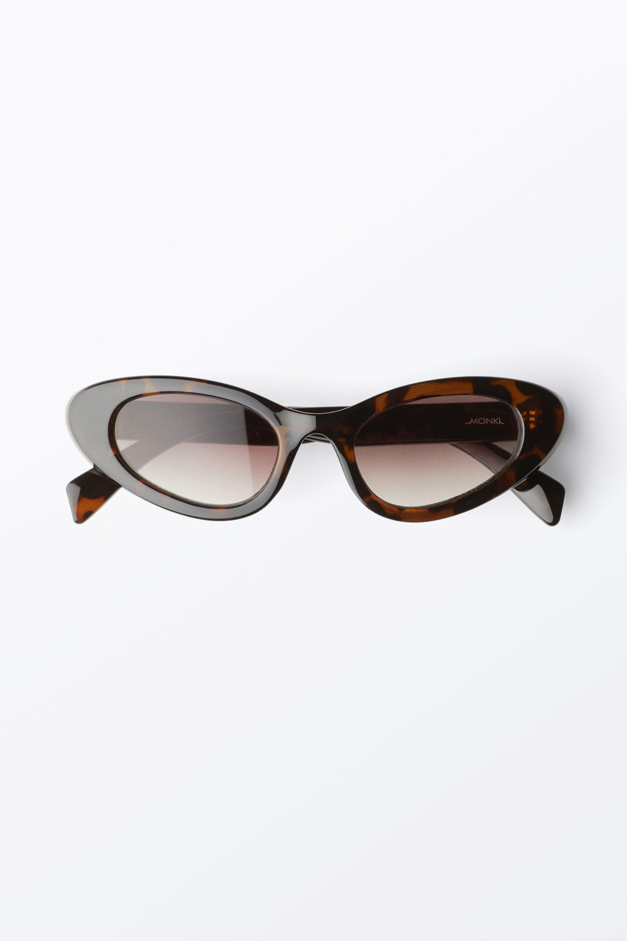 Tortoise - Red Tinted Lenses - Winged Cat-Eye Sunglasses - 2