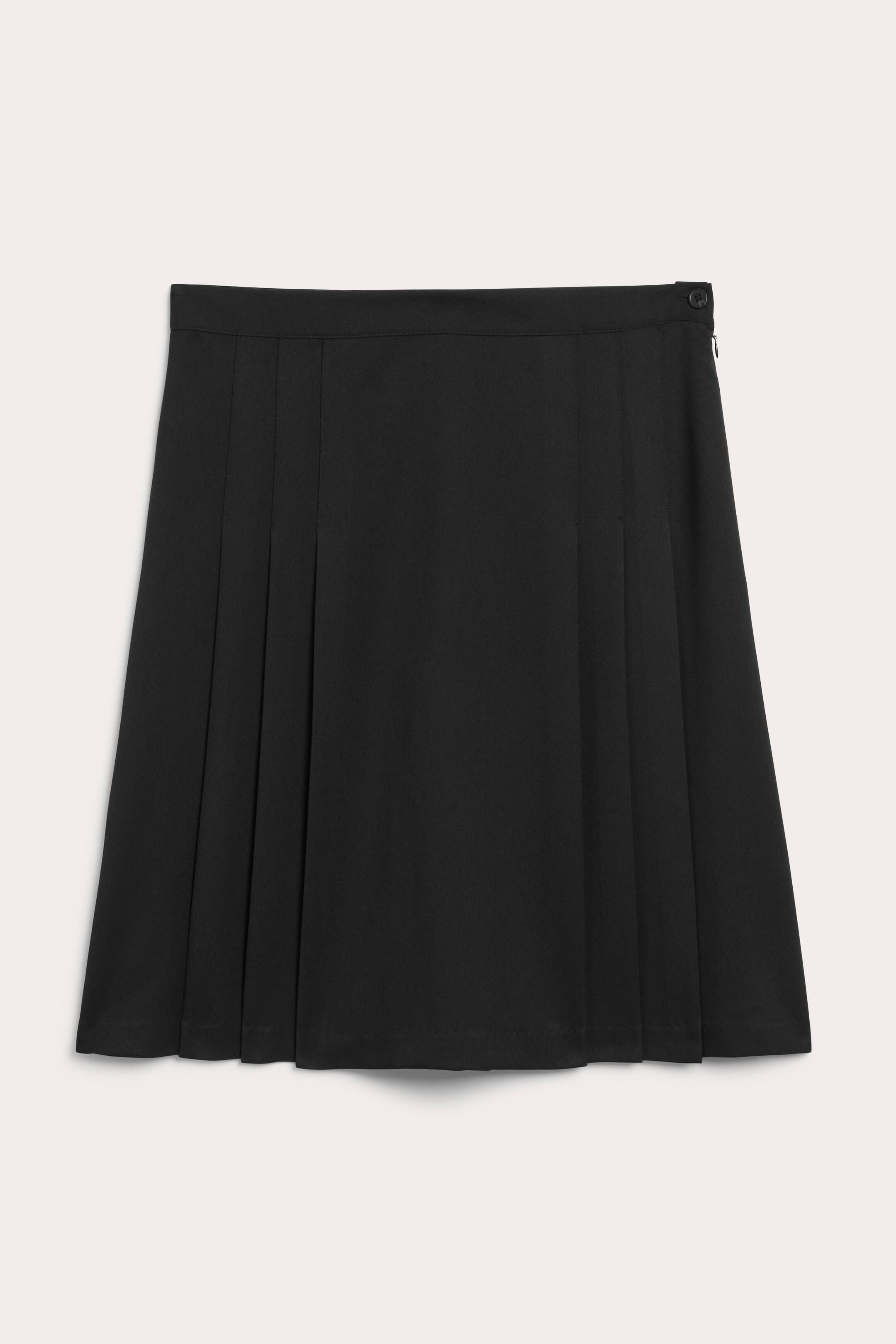View larger image: Side pleated midi tennis skirt - Black - Ladies | H&M GB 1