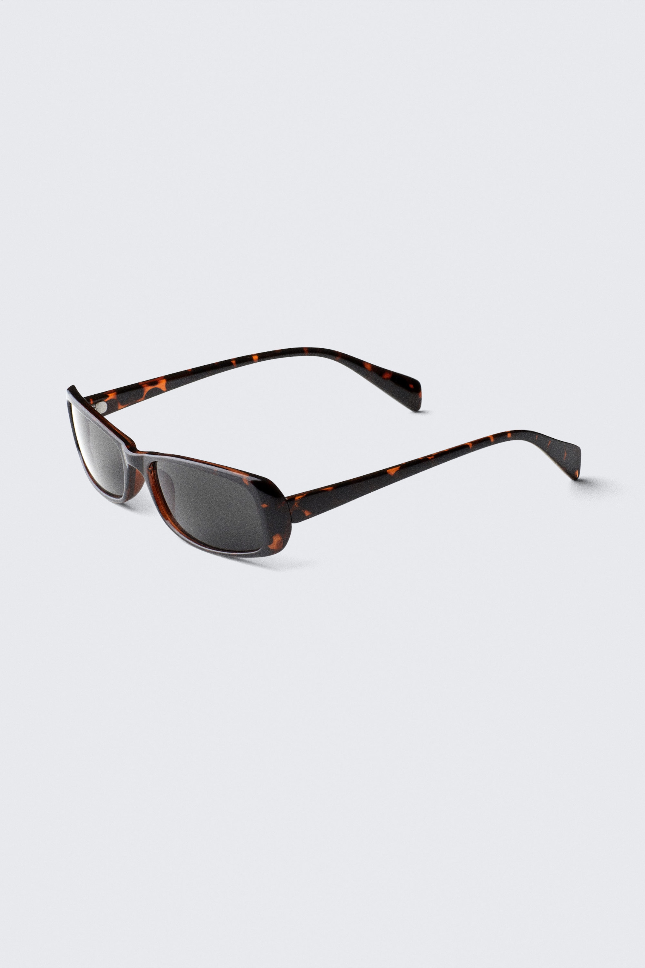 Brown Tortoiseshell - Rectangular Sunglasses - 1