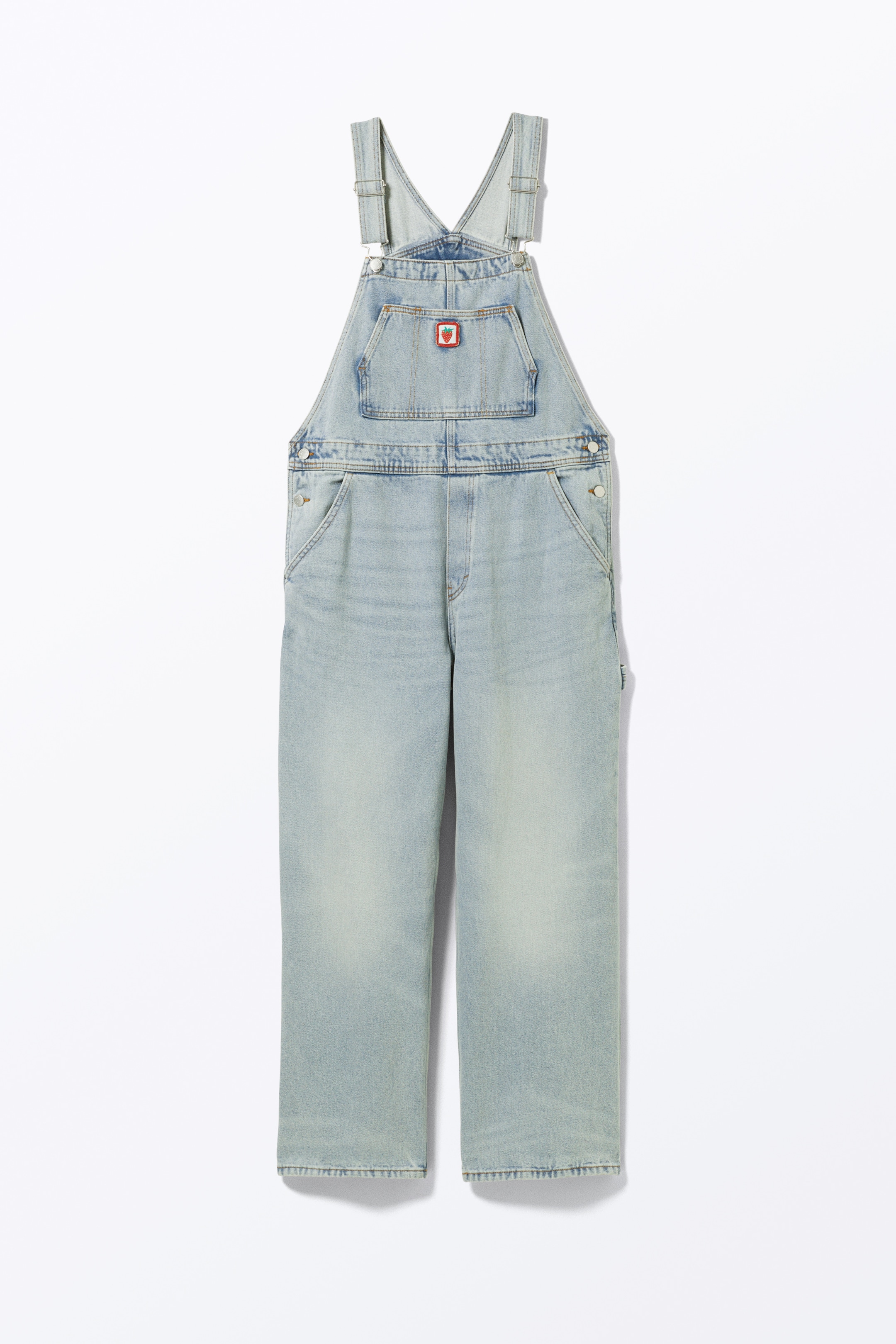 Grösseres Bild ansehen: Bestickte Denim-Latzhose - Weltraumblau - DAMEN | H&M CH 4