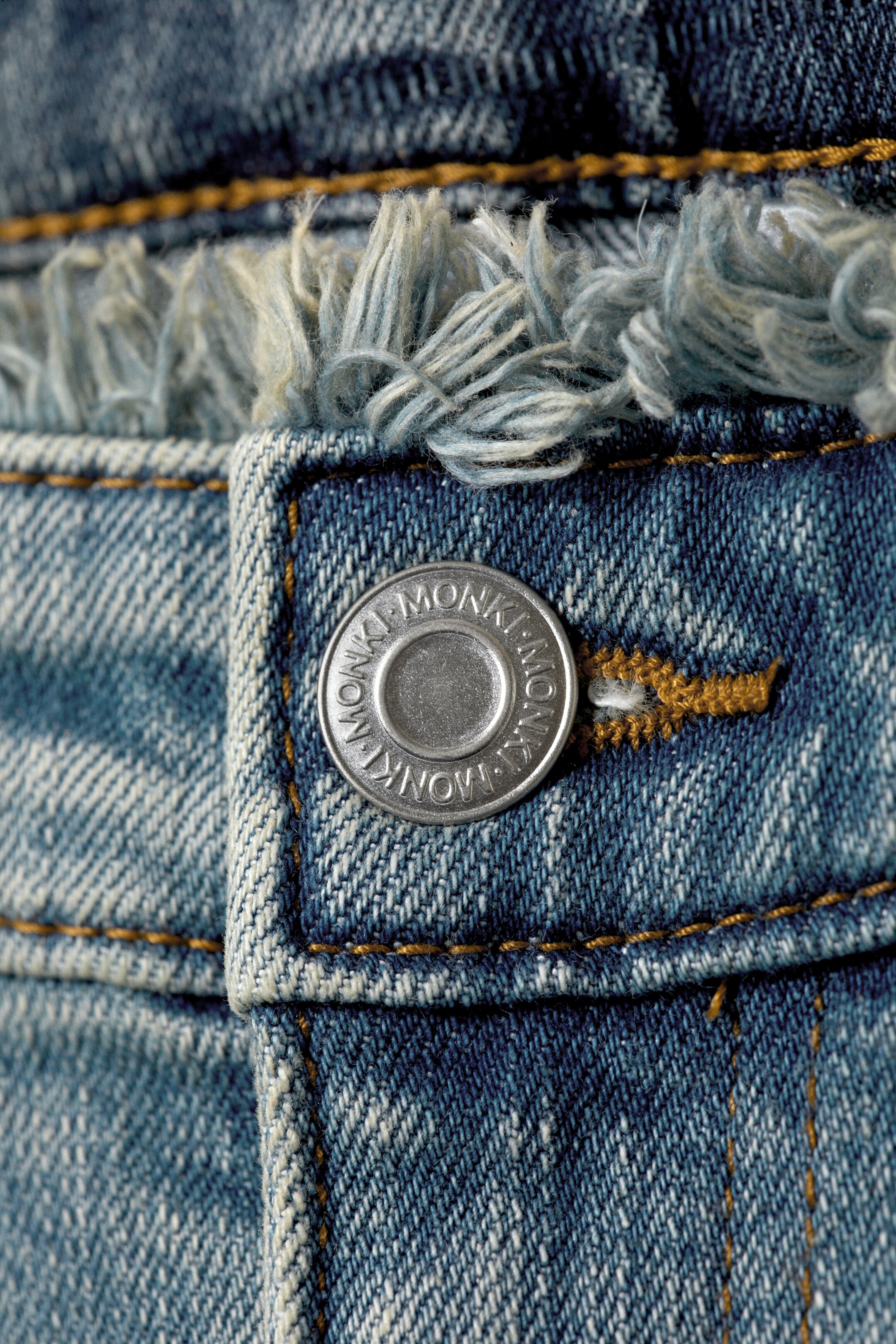 Grotere afbeelding bekijken: Katsumi uitlopende patchwork jeans met lage taille - Blauw patchwork - DAMES | H&M NL 7