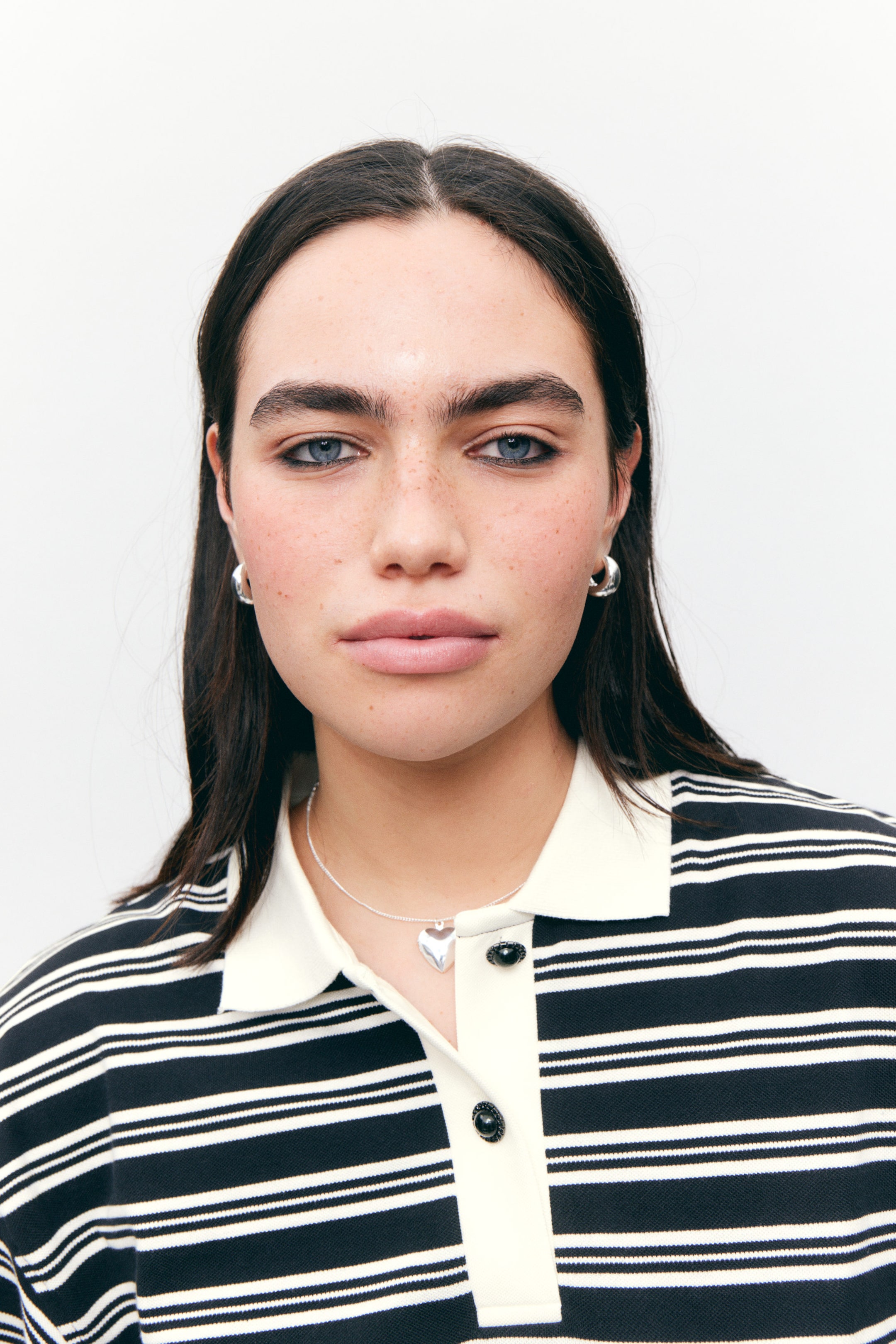 Black & White Stripes - Long Sleeve Rugby Polo Top - 2