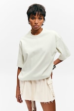 Light Dusty Green - Heavyweight Boxy Cotton T-Shirt - 1