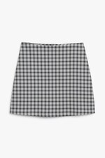Grey checks - A-line mini skirt - 0