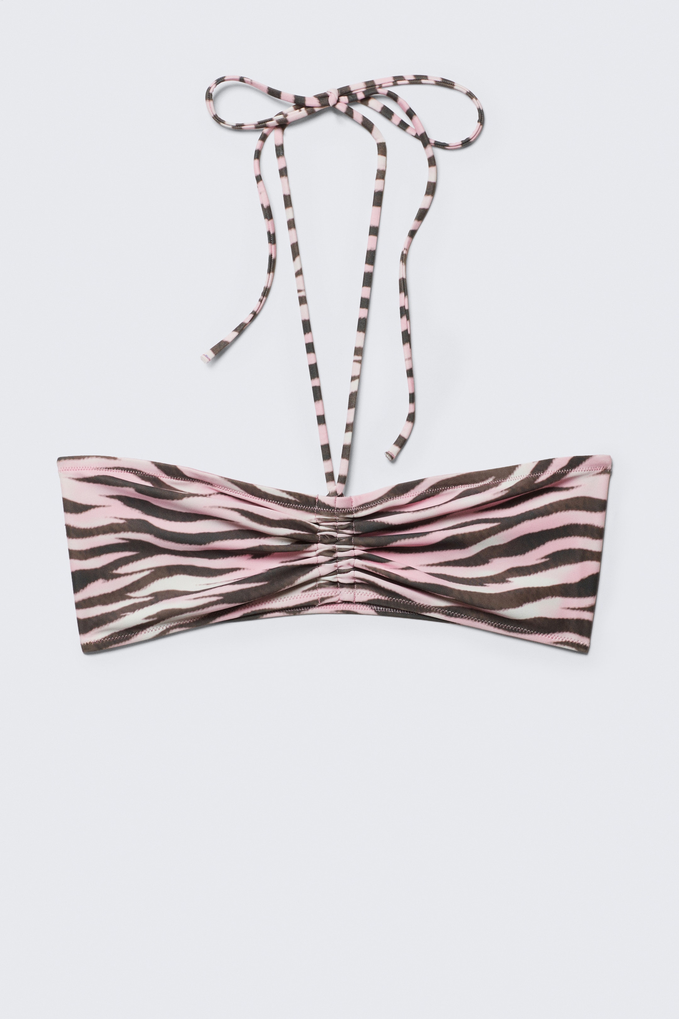 Visualizza immagine più grande: Top bikini a fascia allacciato al collo - Rosa - Tigrato - DONNA | H&M IT 5