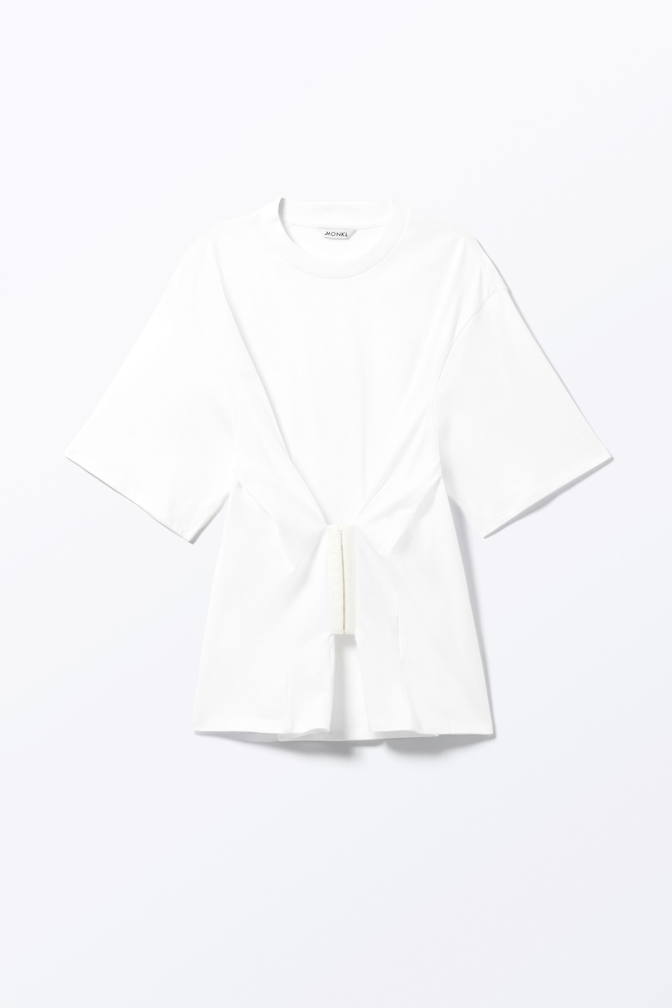 View larger image: Short-Sleeved Cinched Top - White - Ladies | H&M GB 4