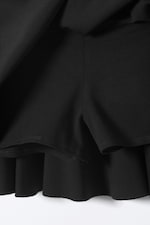 Black - Low Rise Flared Mini Skort - 5