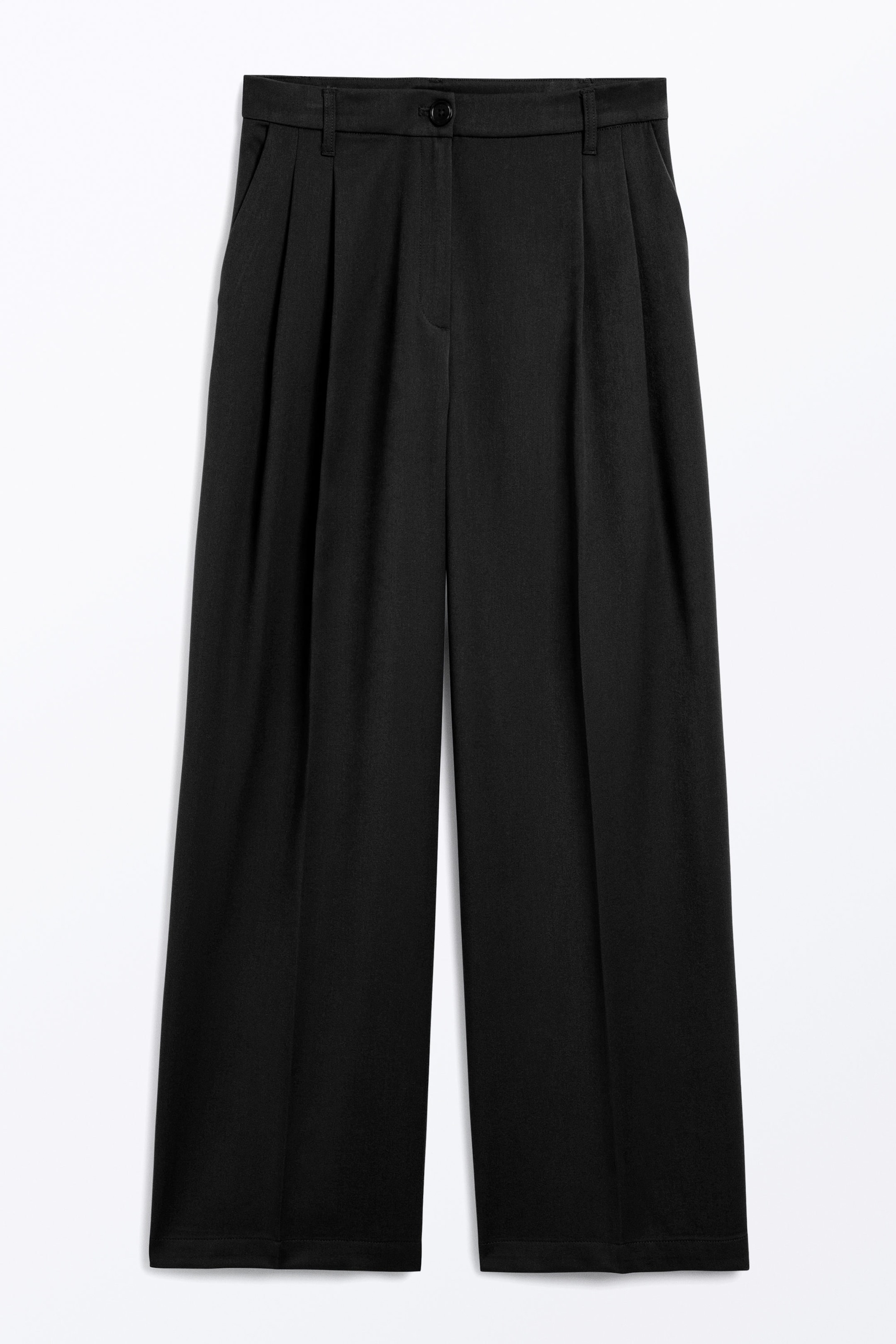 Black - Wide Leg Trousers - 4
