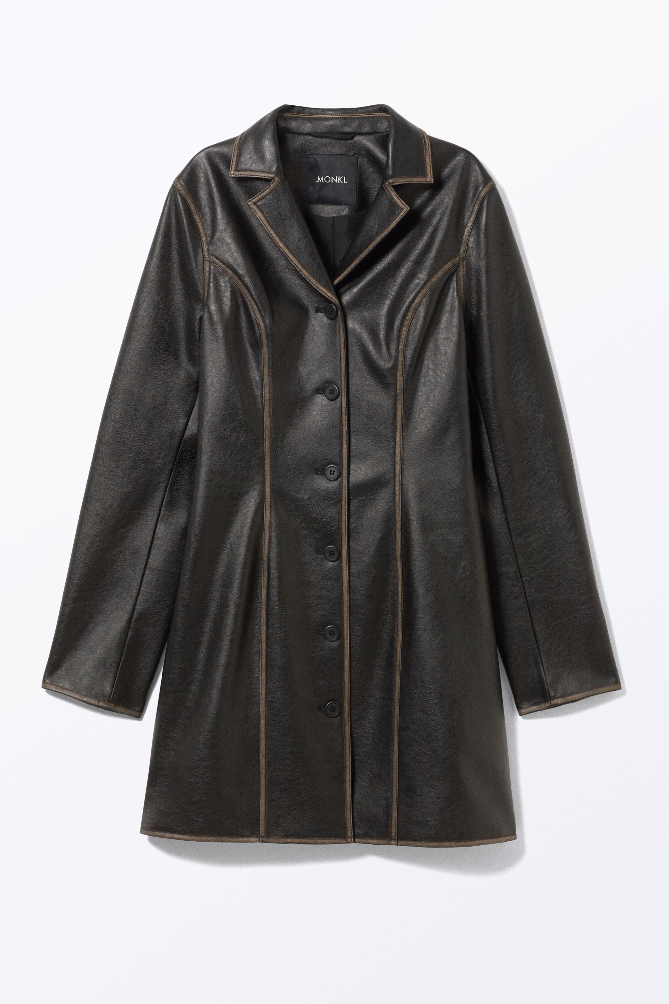 Grösseres Bild ansehen: Knielanger Kunstledermantel - Schwarz - DAMEN | H&M CH 6