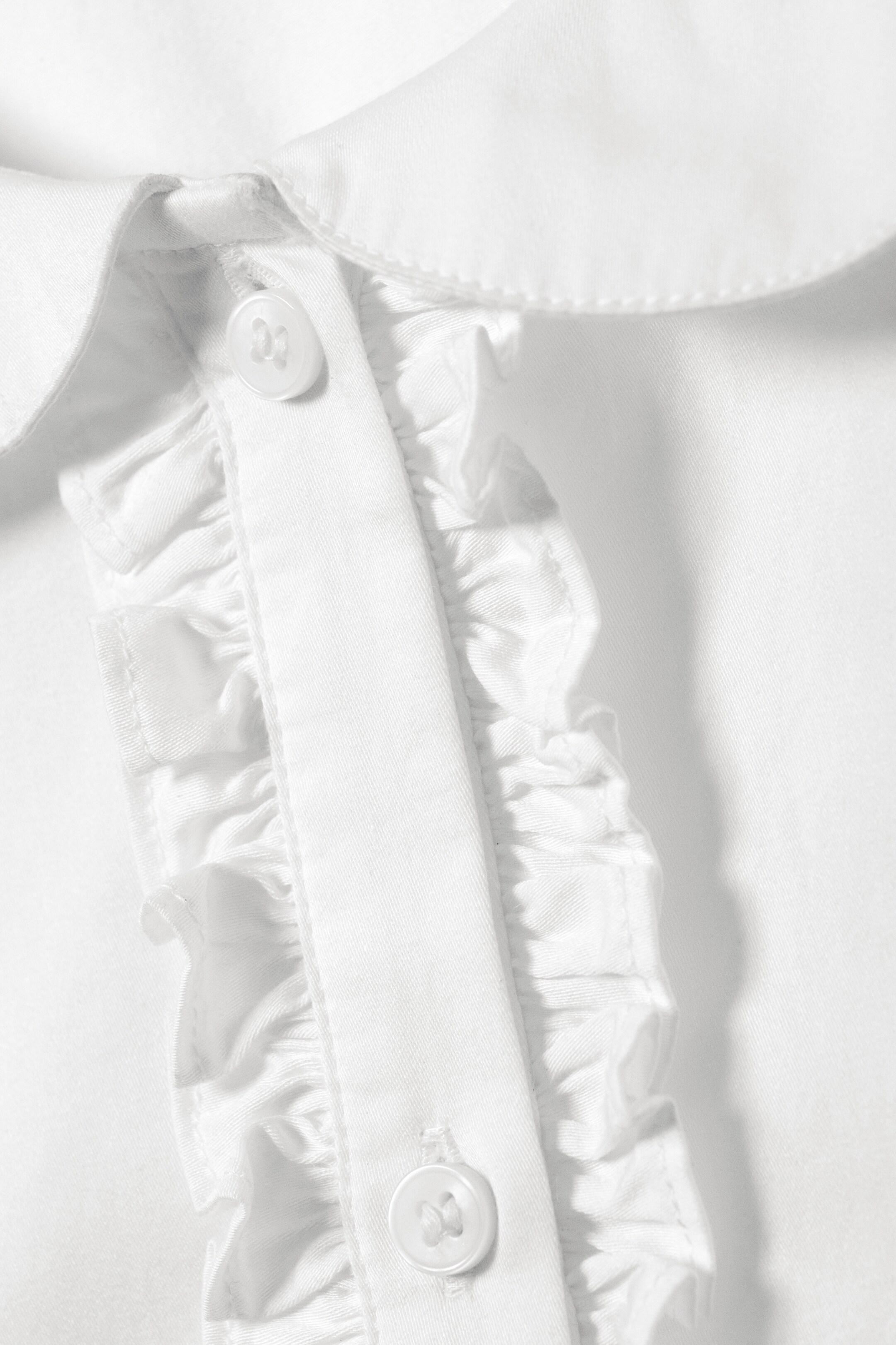 Ingrandisci l'immagine: Boxy Pintuck Poplin Shirt - White - DONNA | H&M CH 5